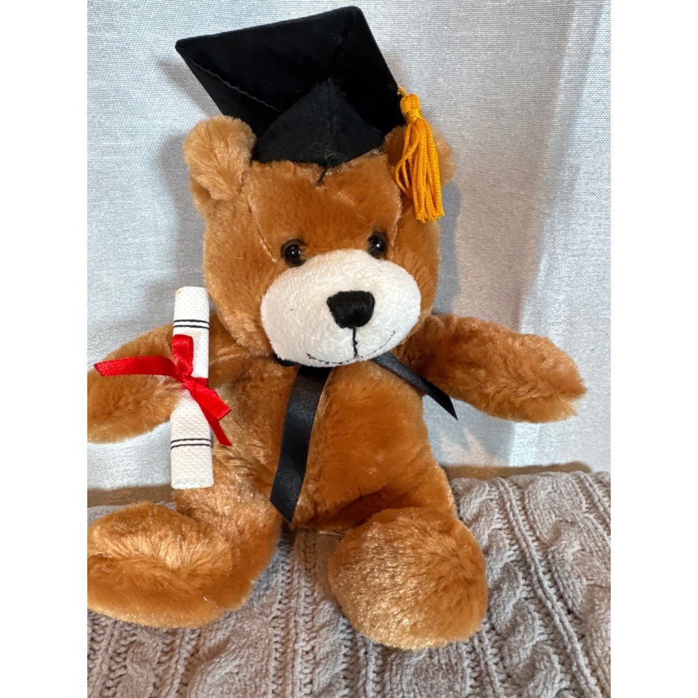 Dan Dee Graduation‎ Teddy Bear Plush With Diploma Black Cap Tassel Yellow